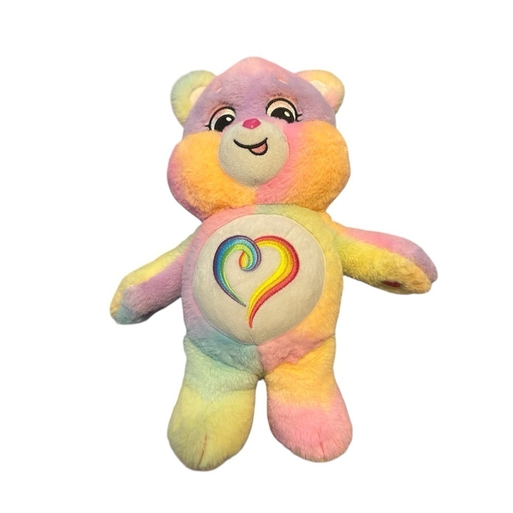 Care Bear Togetherness Rainbow Colorful Plush Toy Gift Birthday 14”